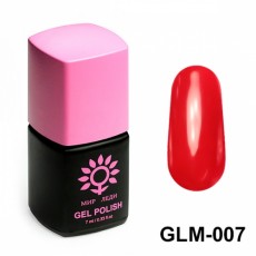 Гель-лак Мир Леди сверхстойкий GLM-007 - насыщенно красно - розовый